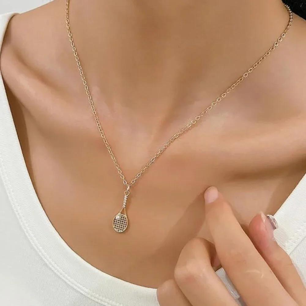Tennis Racket Necklace - Picture 2 of 6